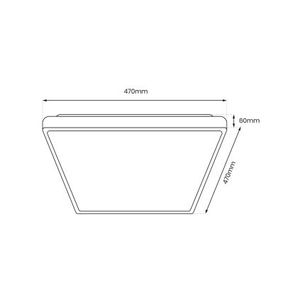 Plafón LED FABIO LED/35W/230V negro