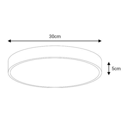 Plafón LED FELIZ LED/30W/230V 4000K diá. 30 cm negro