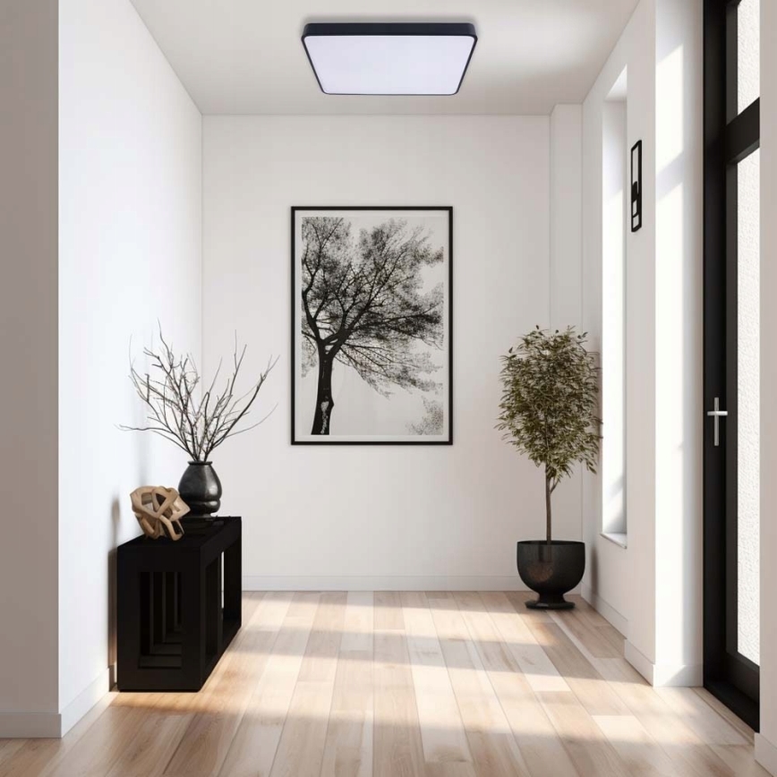Plafón LED FELIZ LED/40W/230V 4000K 40x40 cm negro
