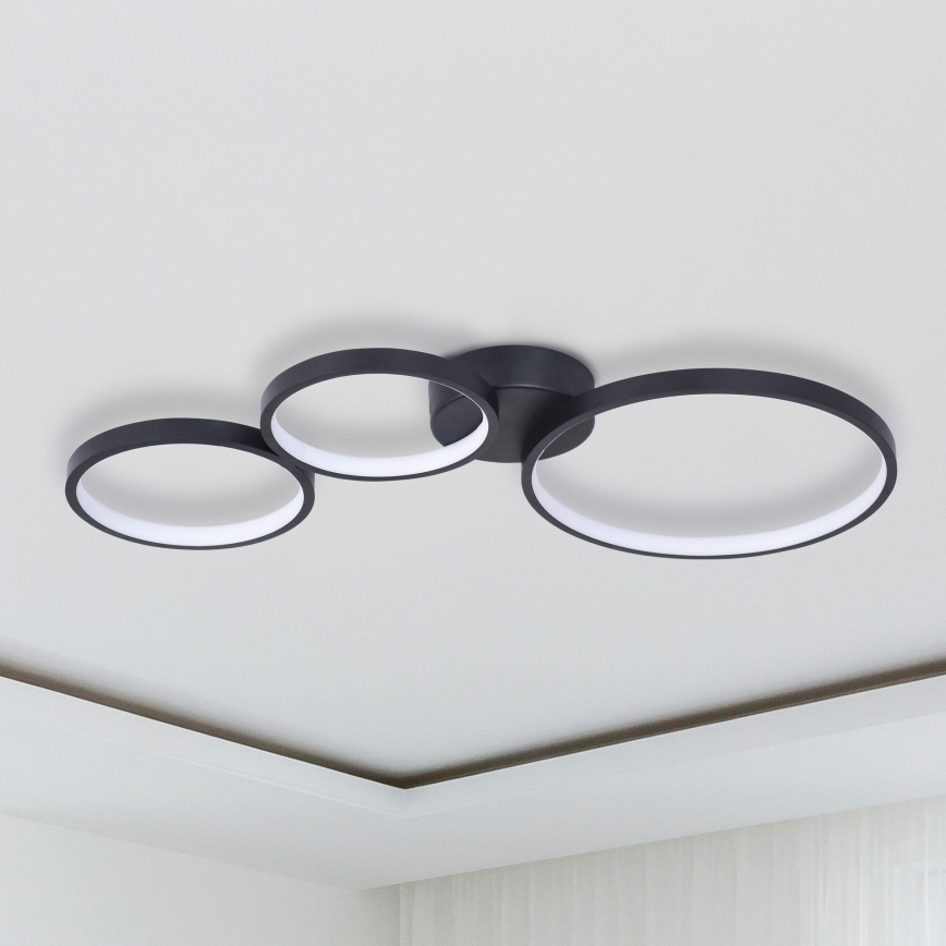 Plafón LED FLAMENCO LED/33W/230V 4000K negro