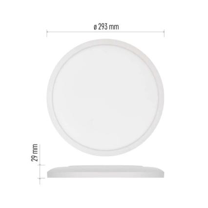 Plafón LED FLORI LED/18W/230V 4000K blanco diá. 29 cm