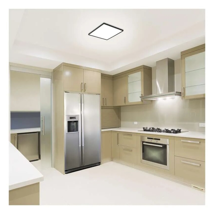 Plafón LED FLORI LED/18W/230V 4000K negro 29x29 cm