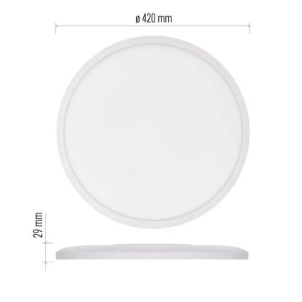 Plafón LED FLORI LED/22W/230V 4000K blanco diá. 42 cm