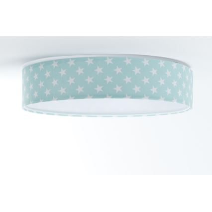 Plafón LED infantil GALAXY KIDS LED/24W/230V estrellas verde/blanco