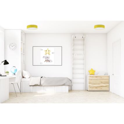 Plafón LED infantil GALAXY KIDS LED/24W/230V puntos amarillo/blanco