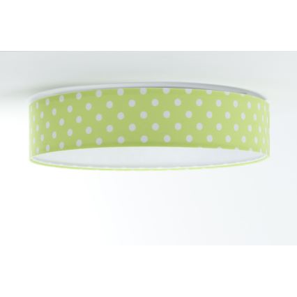 Plafón LED infantil GALAXY KIDS LED/24W/230V puntos verde/blanco