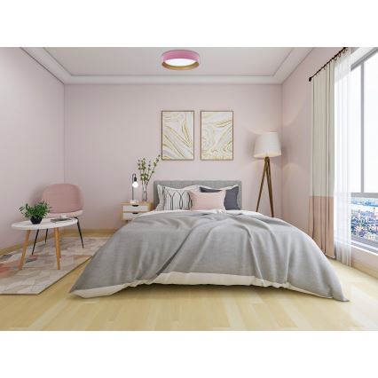 Plafón LED GALAXY LED/24W/230V d. 44 cm rosa/dorado