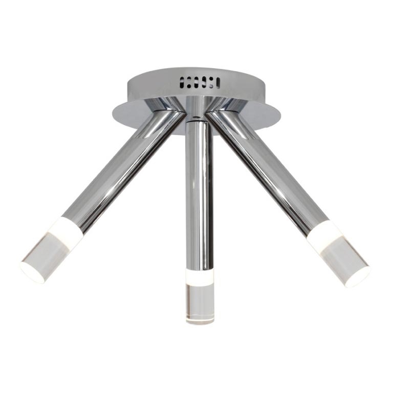 Plafón LED ICE 3xLED/5W/230V cromo brillante