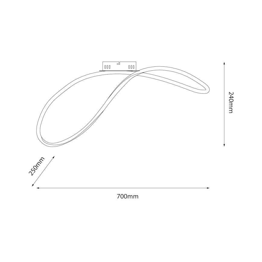 Plafón LED INFINITY LED/21W/230V negro