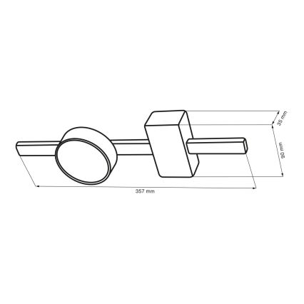 Plafón LED JOY 1xGX53/6W/230V negro