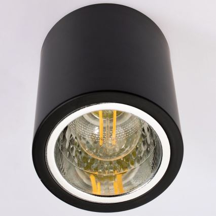 Plafón LED JUPITER 1xE27/6W/230V 120x98 mm negro