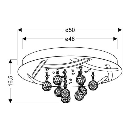 Plafón LED KORFU LED/30W/230V