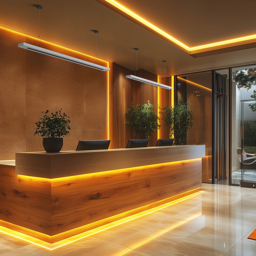 Plafón LED/Lámpara colgante PLANK LED/20/30/40W/230V 2700/4000/6000K CRI 90 blanco
