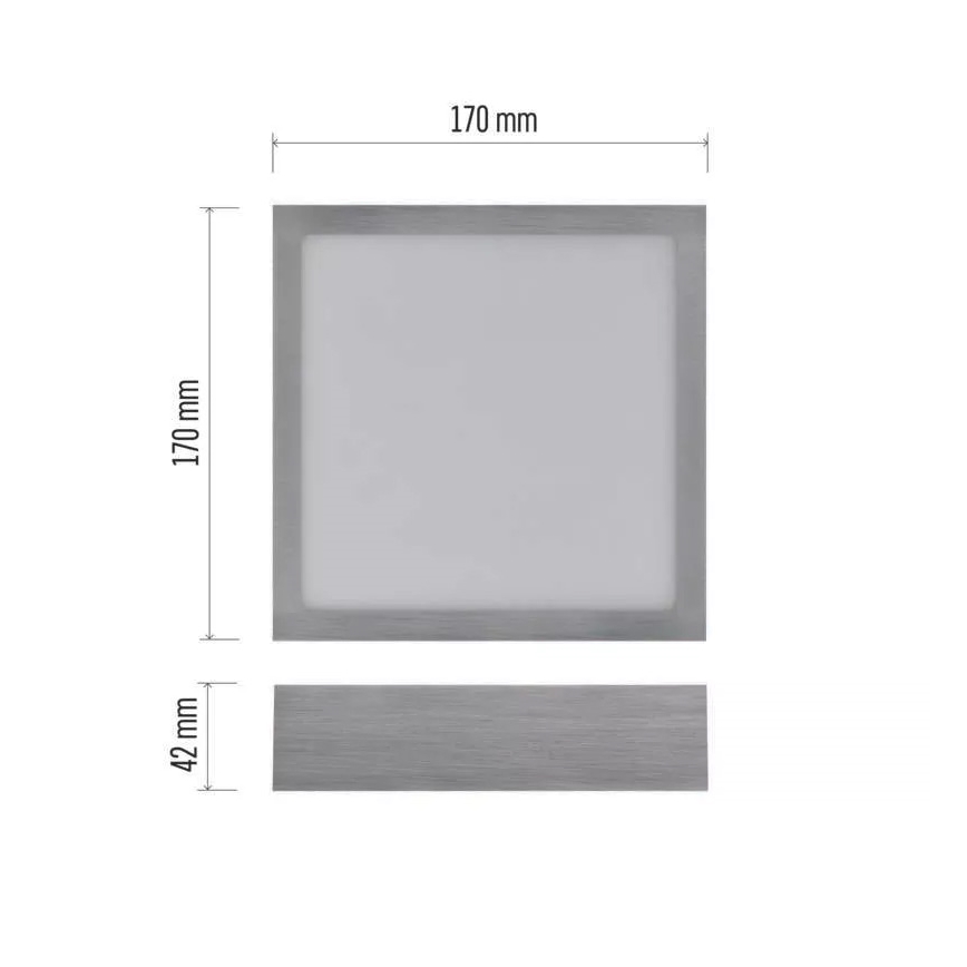 Plafón LED NEXXO LED/12,5W/230V 3000/3500/4000K 17x17 cm cromo brillante