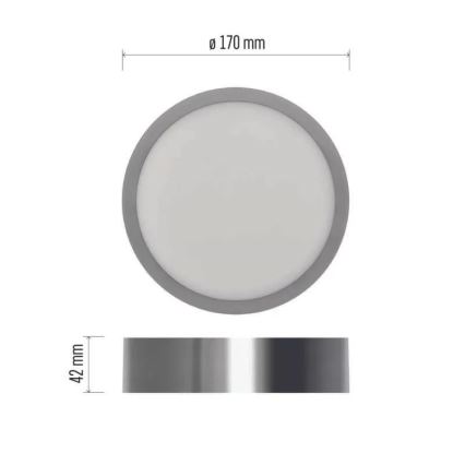 Plafón LED NEXXO LED/12,5W/230V 3000/3500/4000K diá. 17 cm cromo mate