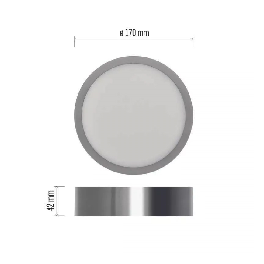 Plafón LED NEXXO LED/12,5W/230V 3000/3500/4000K diá. 17 cm cromo mate
