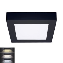 Plafón LED LED/12W/230V 3000/4000/6000K negro angular