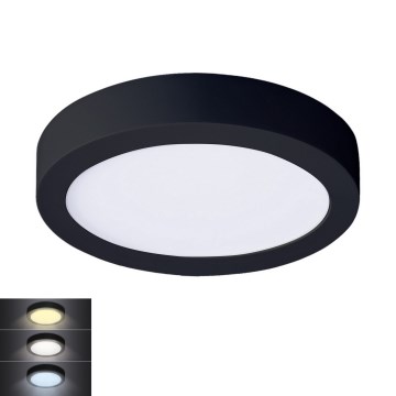 Plafón LED LED/12W/230V 3000/4000/6000K negro redondo