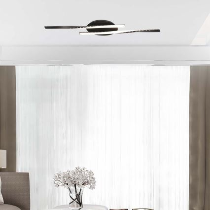 Plafón LED LED/12W/230V 3000K 94,5 cm negro