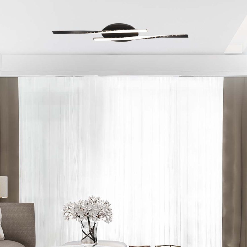 Plafón LED LED/12W/230V 3000K 94,5 cm negro