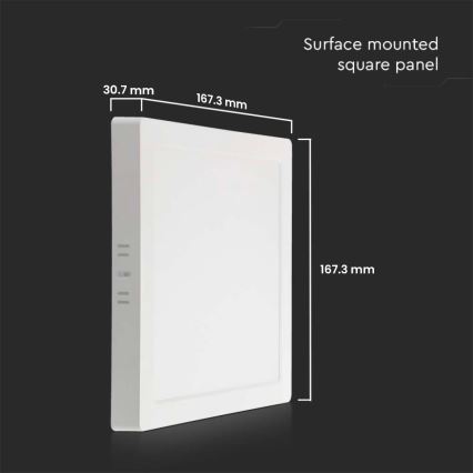 Plafón LED LED/12W/230V 4000K 16,7x16,7 cm blanco