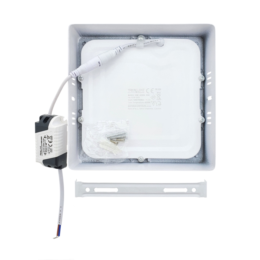 Plafón LED LED/12W/230V 4200K 16,3x16,3 cm blanco