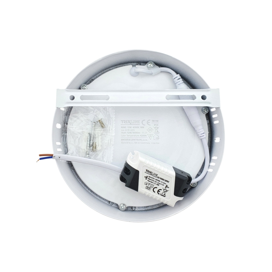 Plafón LED LED/12W/230V 4200K diá. 16 cm blanco