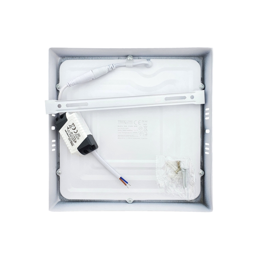 Plafón LED LED/18W/230V 2700K 21x21 cm blanco