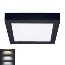 Plafón LED LED/18W/230V 3000/4000/6000K negro angular