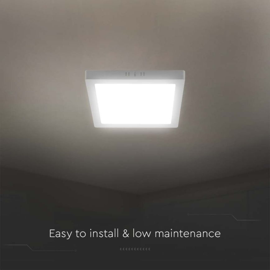 Plafón LED LED/18W/230V 4000K 21,4x,21,4 cm blanco