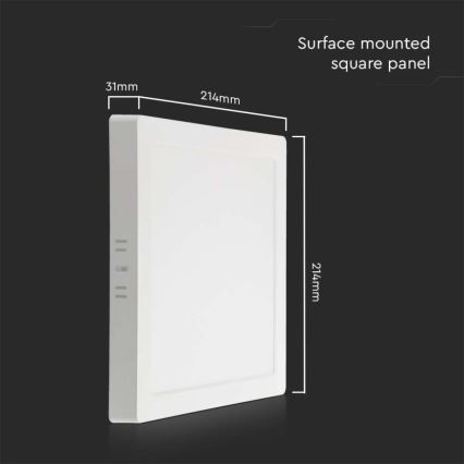 Plafón LED LED/18W/230V 4000K 21,4x,21,4 cm blanco