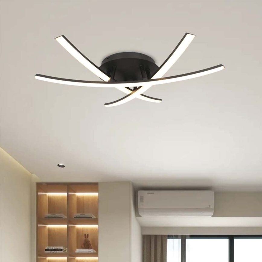 Plafón LED LED/20W/230V 3000K negro