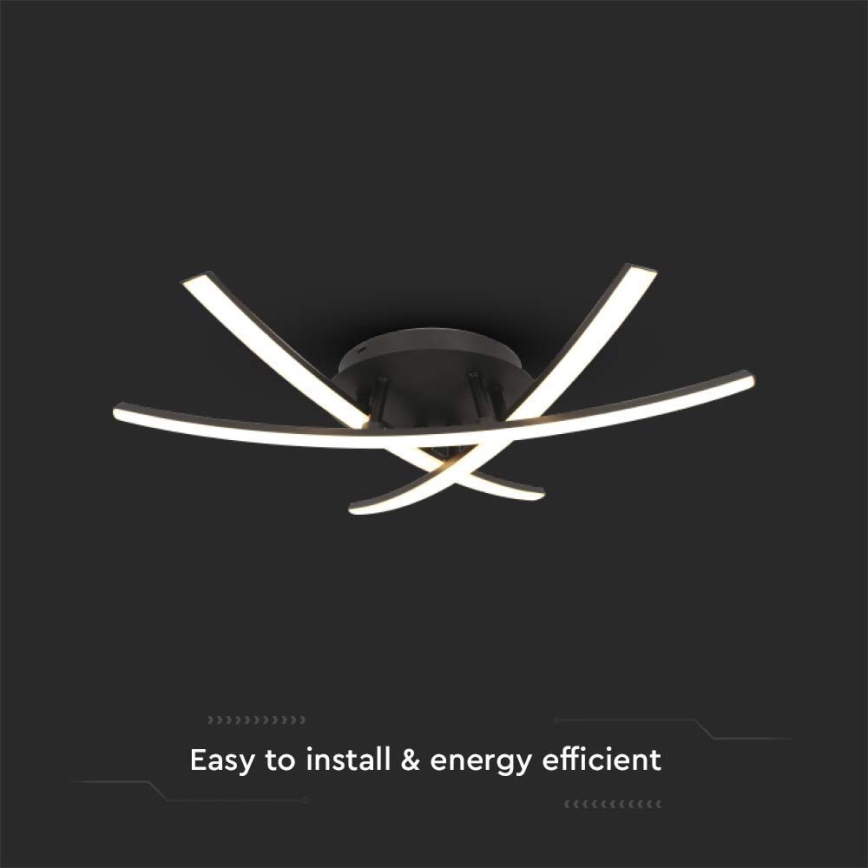 Plafón LED LED/20W/230V 3000K negro