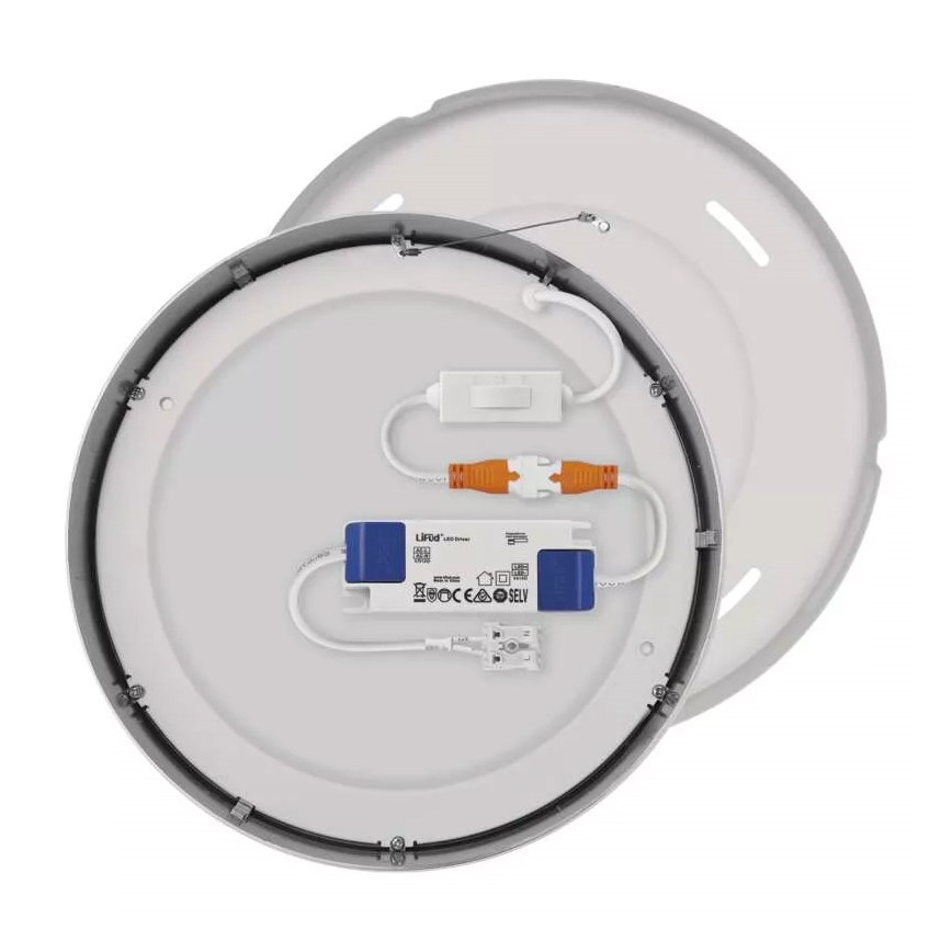 Plafón LED NEXXO LED/21W/230V 3000/3500/4000K diá. 22,5 cm cromo brillante