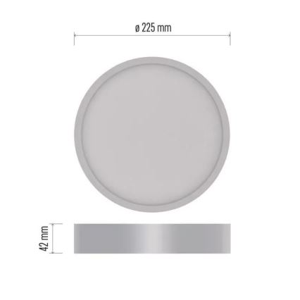 Plafón LED NEXXO LED/21W/230V 3000/3500/4000K diámetro 22,5 cm blanco