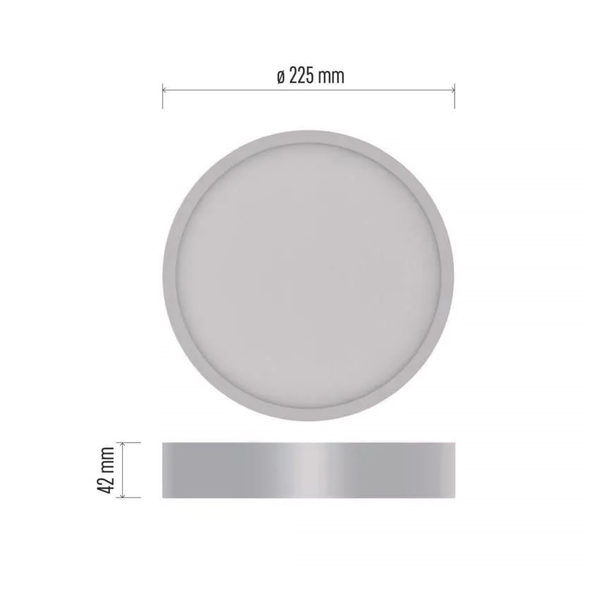 Plafón LED NEXXO LED/21W/230V 3000/3500/4000K diámetro 22,5 cm blanco
