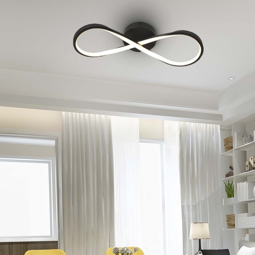Plafón LED LED/24W/230V 3000K negro