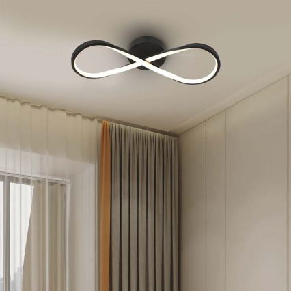 Plafón LED LED/24W/230V 3000K negro