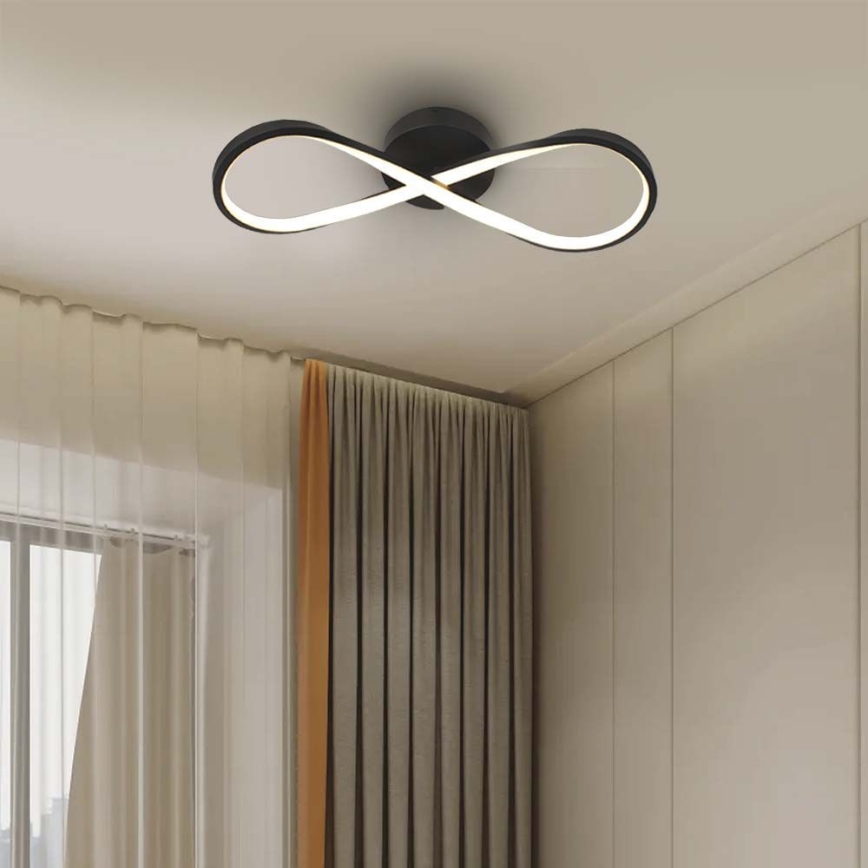 Plafón LED LED/24W/230V 3000K negro