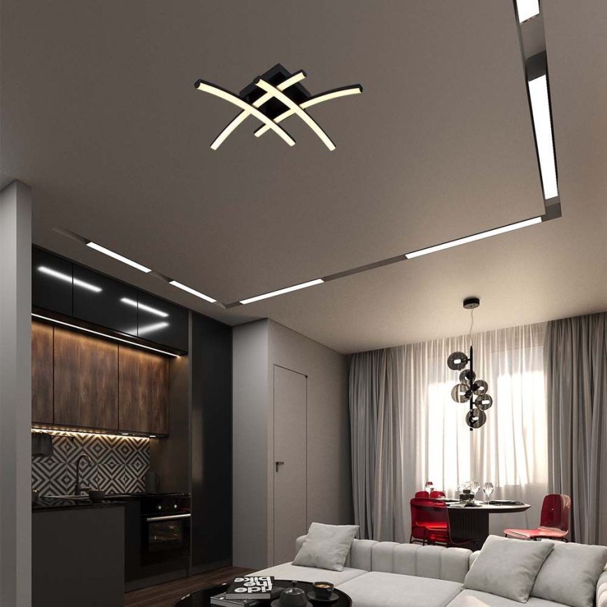 Plafón LED LED/24W/230V 3000K negro