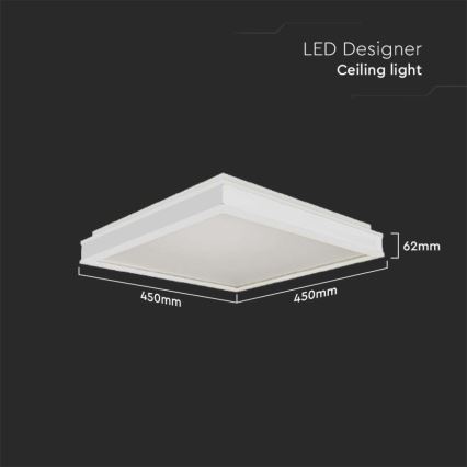 Plafón LED LED/24W/230V 4000K 45x45 cm blanco