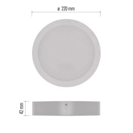 Plafón LED LED/24W/230V diá. 22 cm blanco