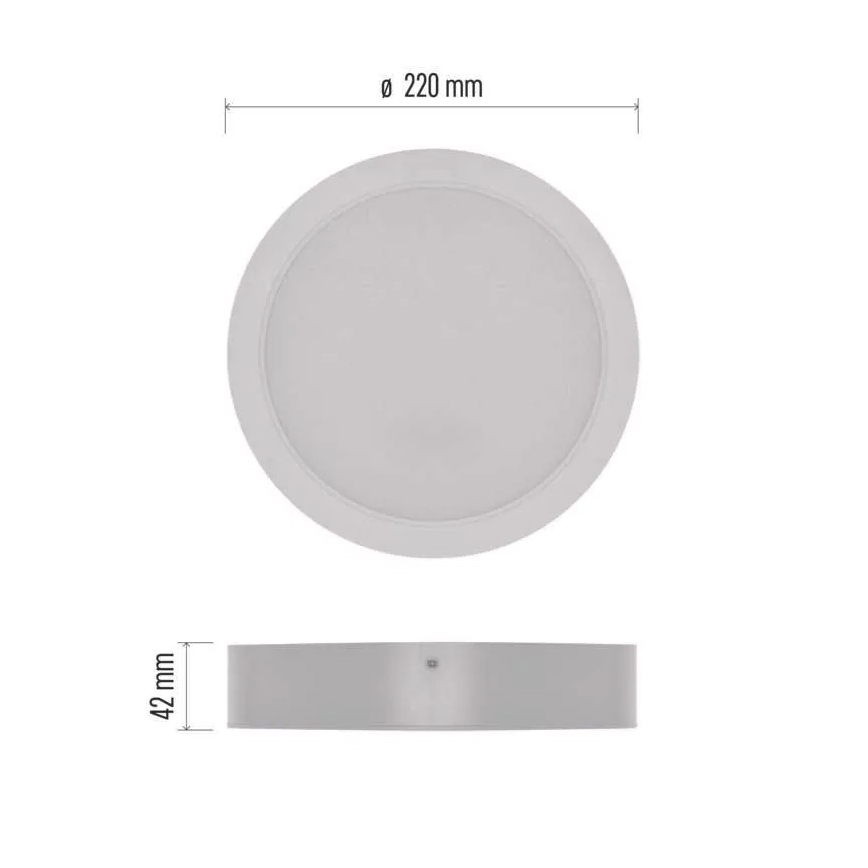 Plafón LED LED/24W/230V diá. 22 cm blanco