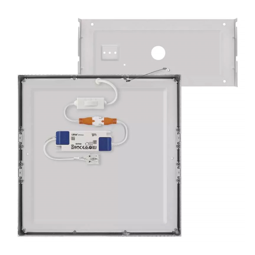 Plafón LED NEXXO LED/28,5W/230V 3000/3500/4000K 30x30 cm cromo mate