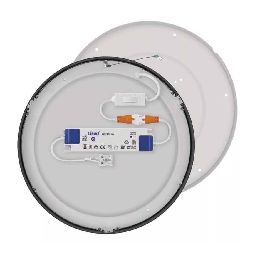 Plafón LED NEXXO LED/28,5W/230V 3000/3500/4000K d. 30 cm negro