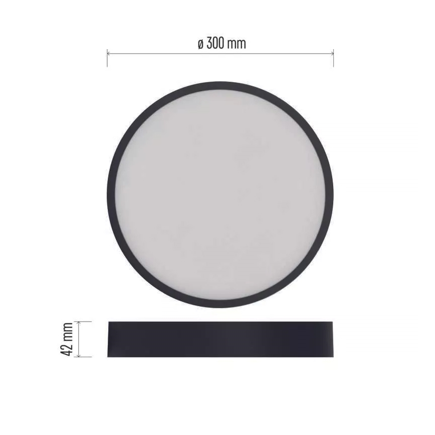 Plafón LED NEXXO LED/28,5W/230V 3000/3500/4000K d. 30 cm negro