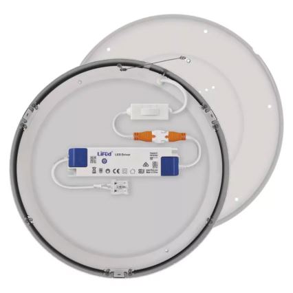 Plafón LED NEXXO LED/28,5W/230V 3000/3500/4000K diá. 30 cm cromo brillante
