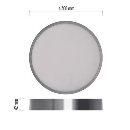 Plafón LED NEXXO LED/28,5W/230V 3000/3500/4000K diá. 30 cm cromo brillante