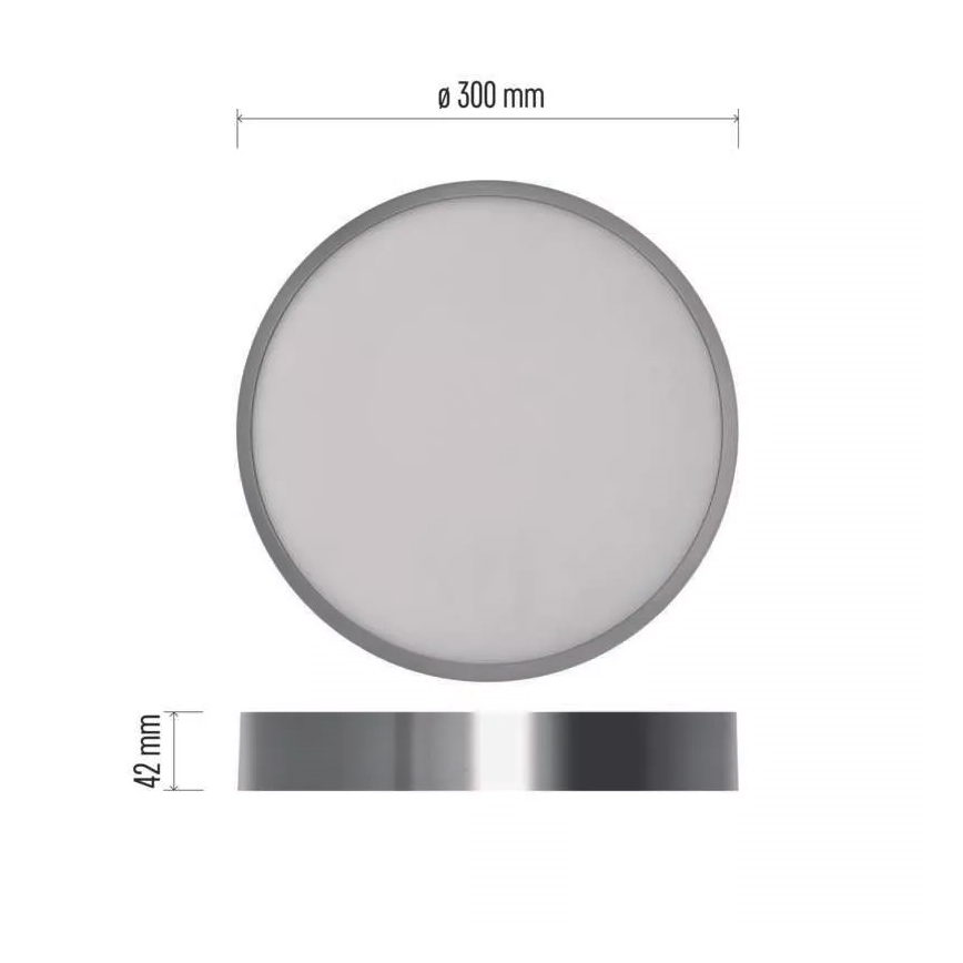 Plafón LED NEXXO LED/28,5W/230V 3000/3500/4000K diá. 30 cm cromo brillante