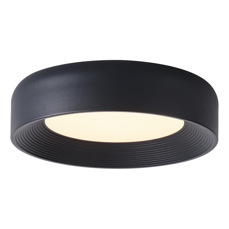 Plafón LED LED/30W/230V 3000K negro diá. 40 cm